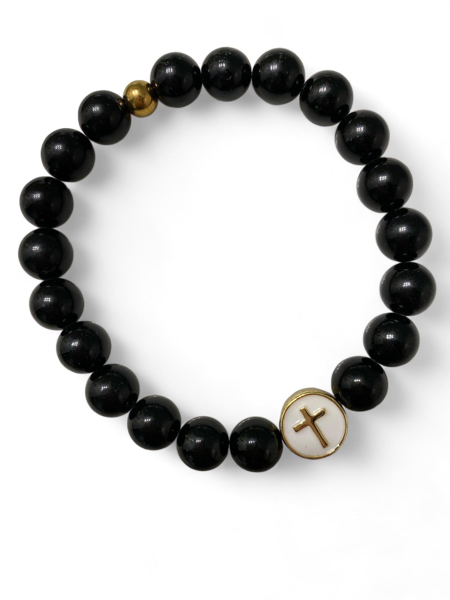 Meteora, Enamel Cross Beaded Bracelet