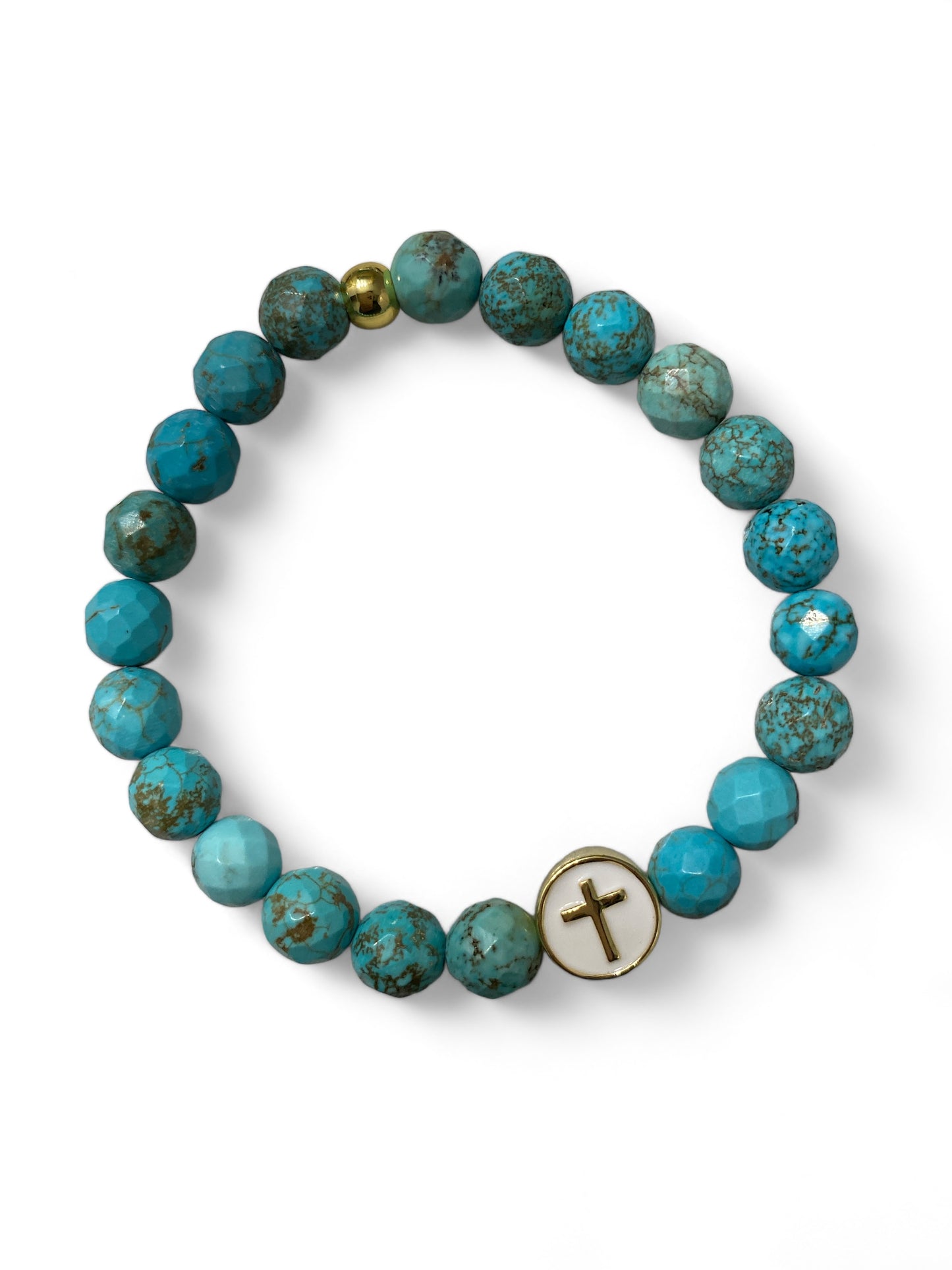Meteora, Enamel Cross Beaded Bracelet