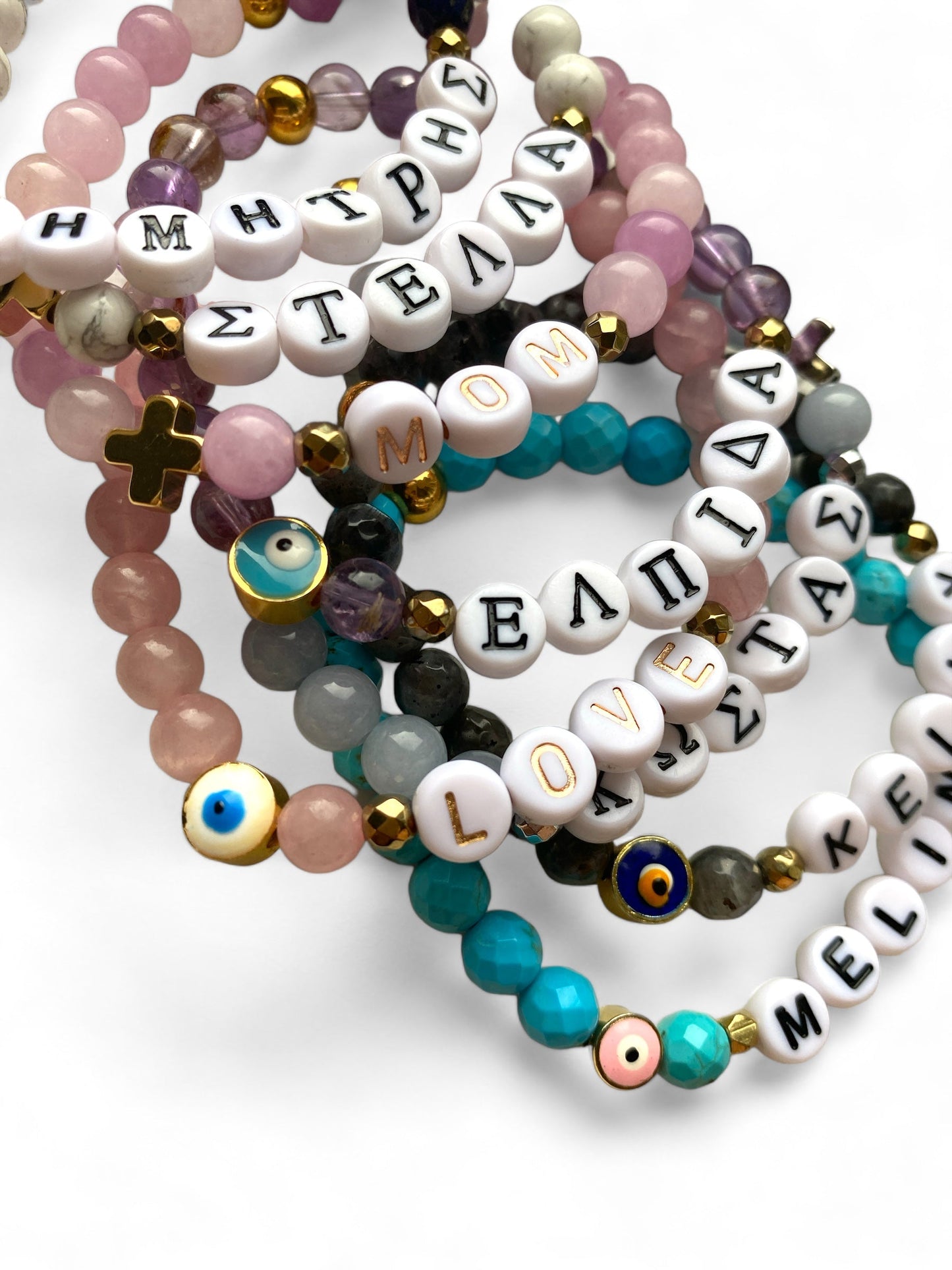 Logos, Custom Two Charms Bracelet
