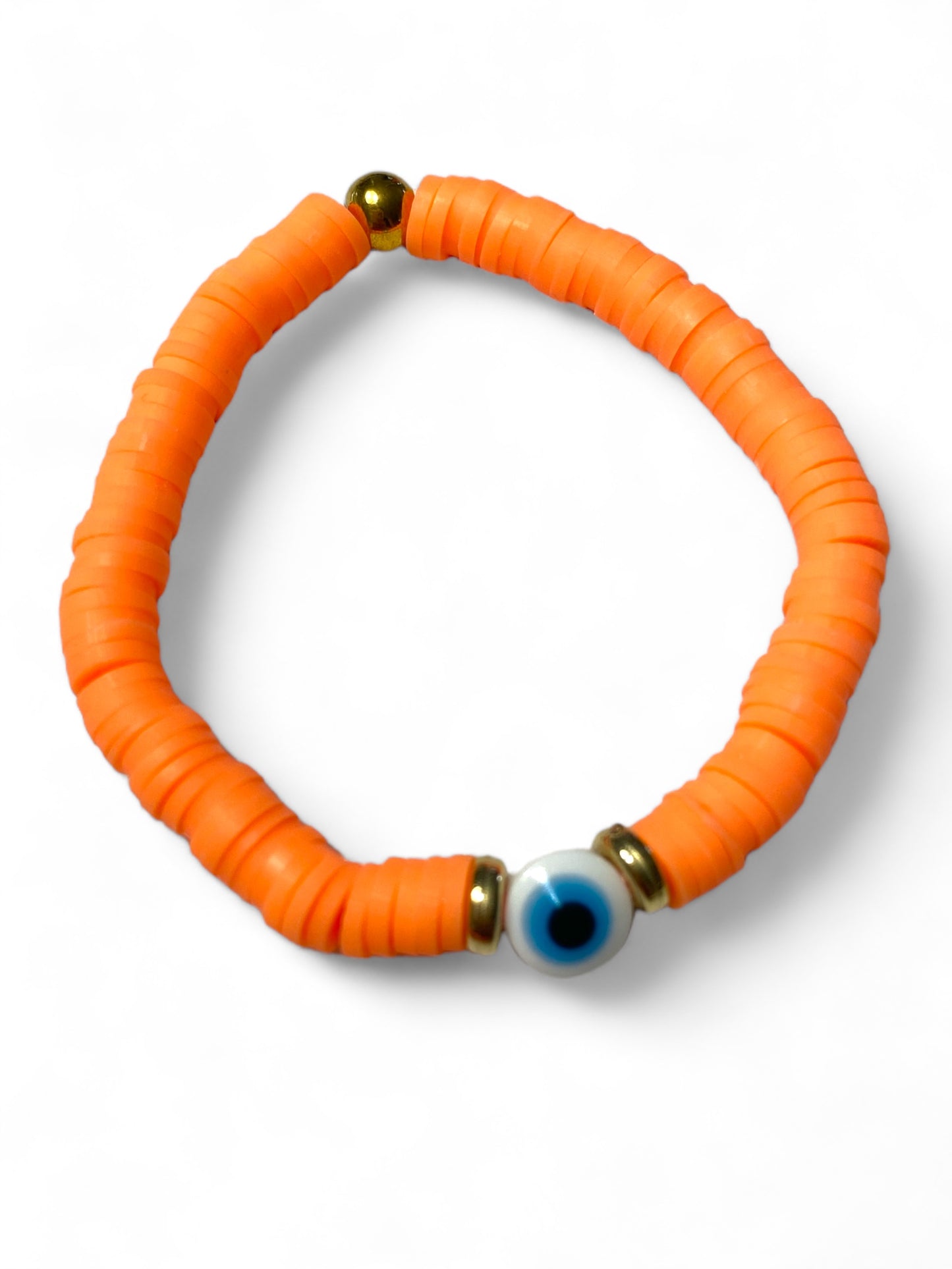 Koukla, Heishi Beads Bright Orange