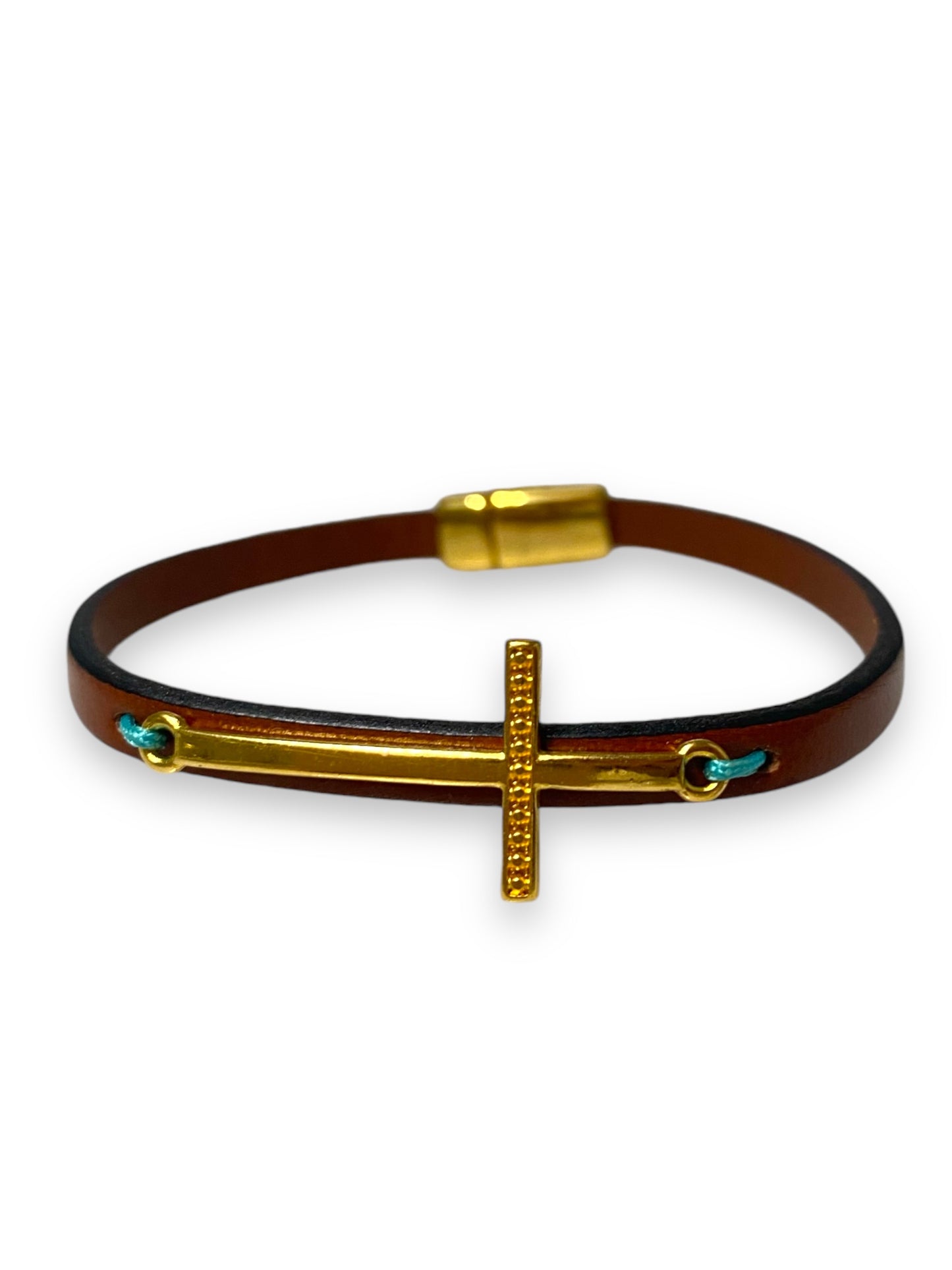 Mega Stavros, Leather Cross Bracelet