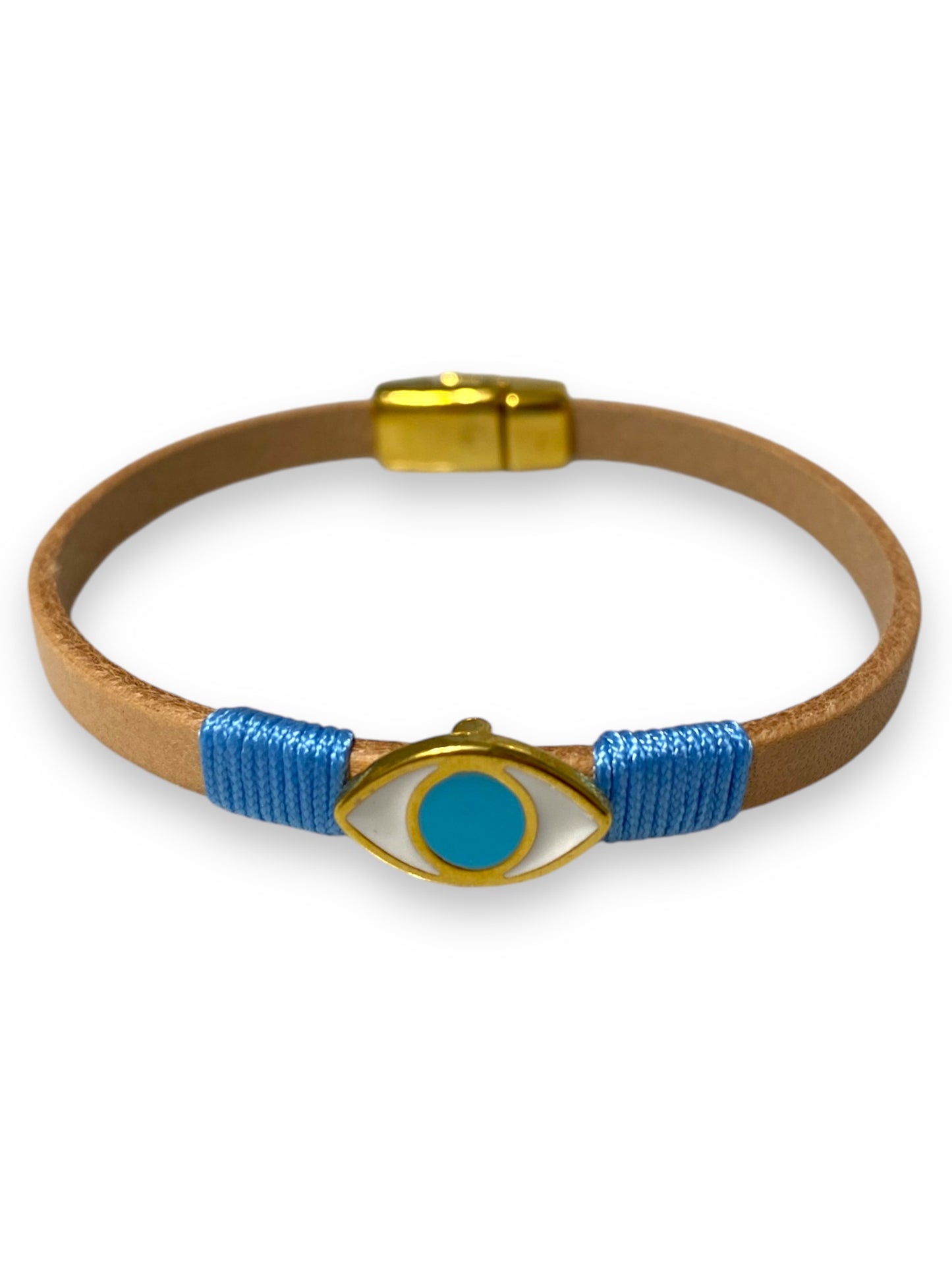 Hera, Oval Enamel Evil Eye Bracelet