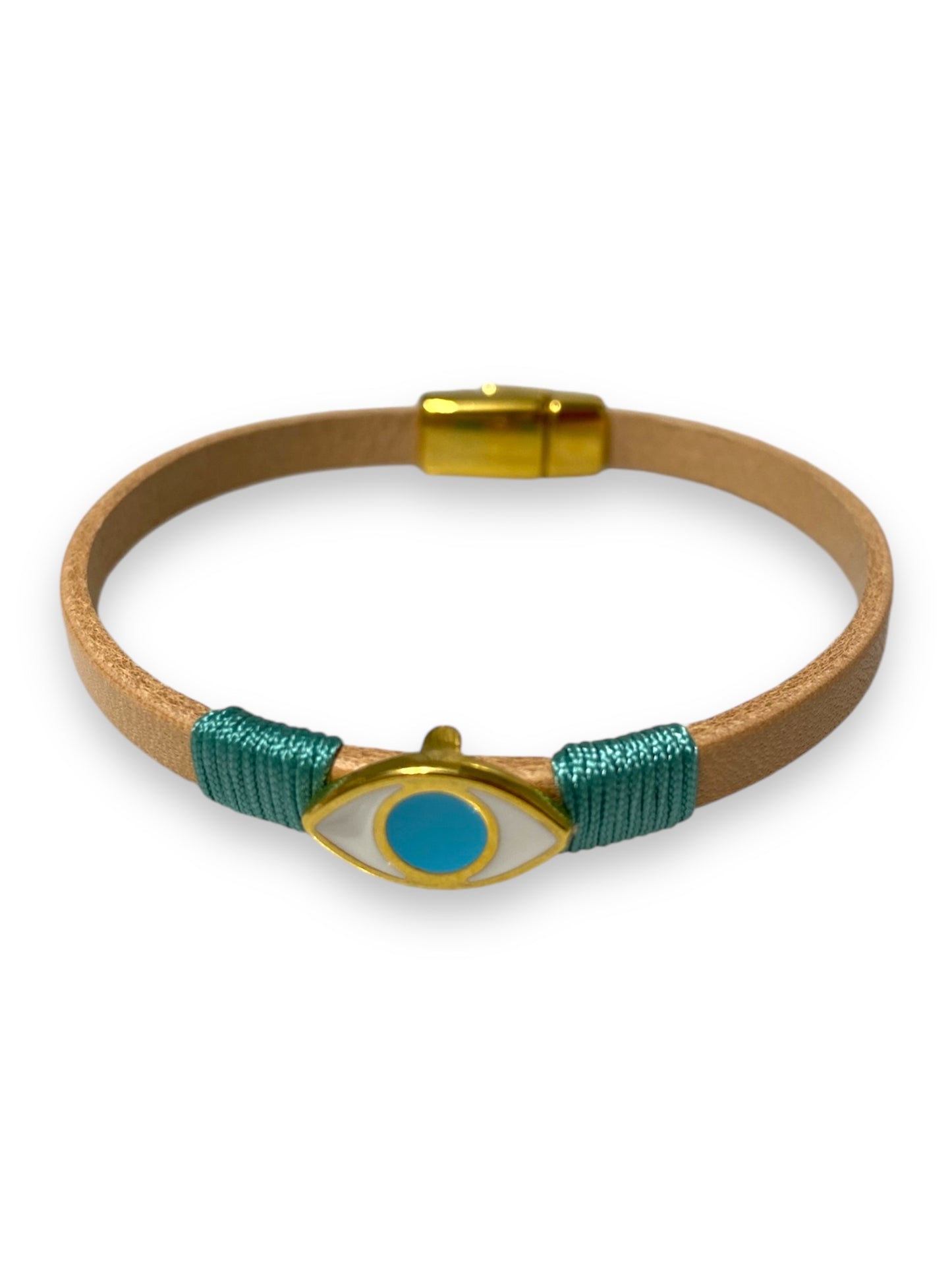 Hera, Oval Enamel Evil Eye Bracelet