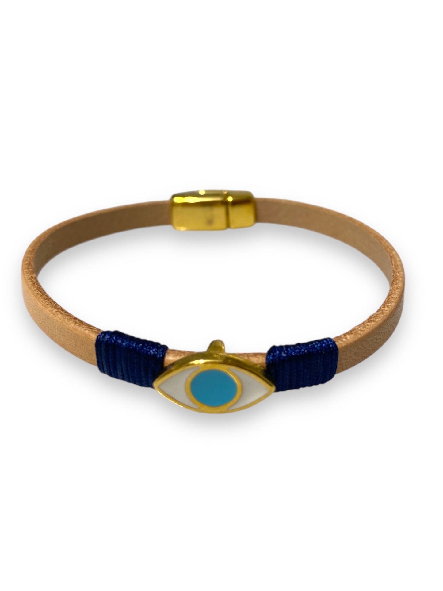 Hera, Oval Enamel Evil Eye Bracelet