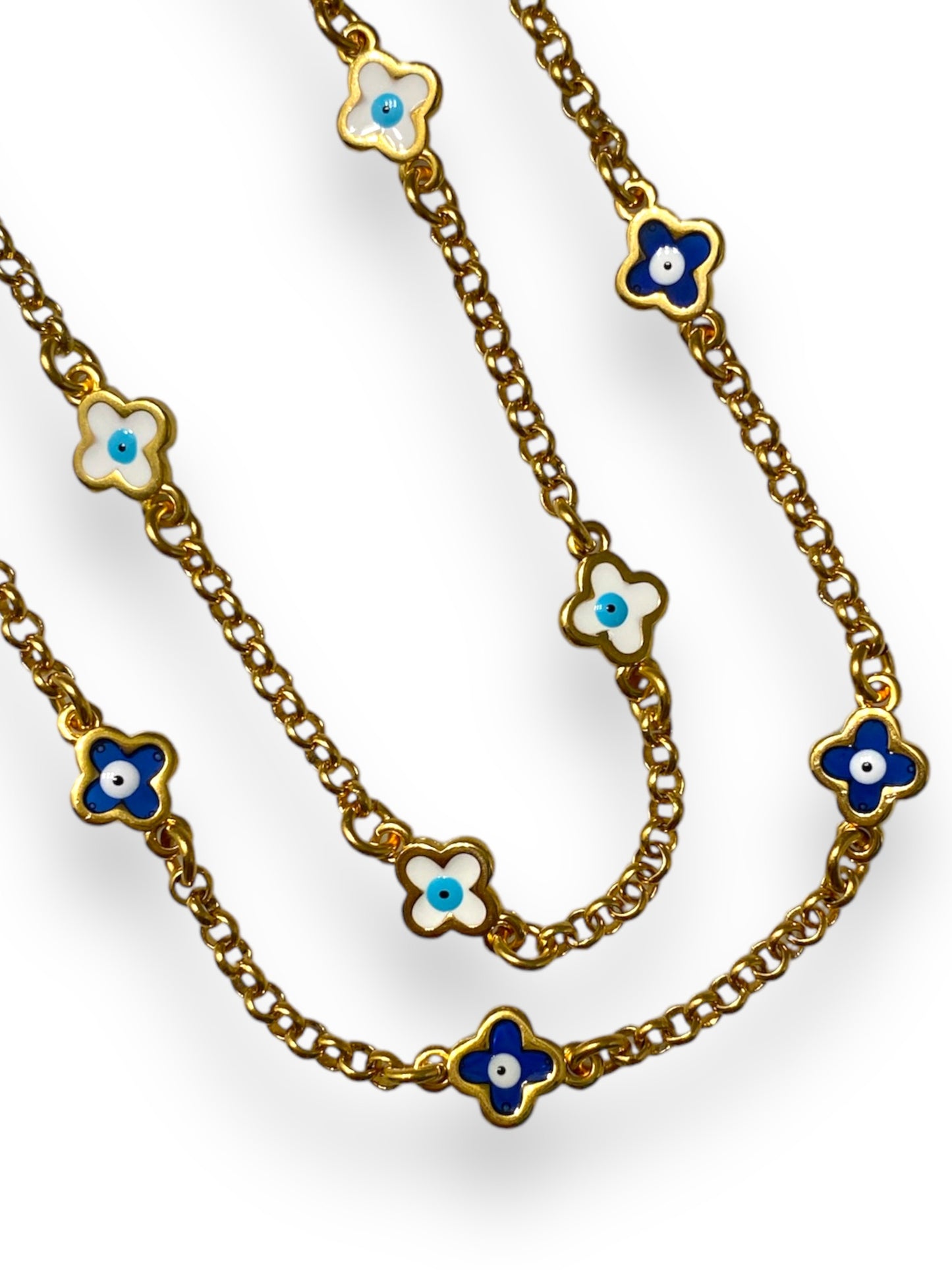 Matia Mou, Clover Gold Necklace