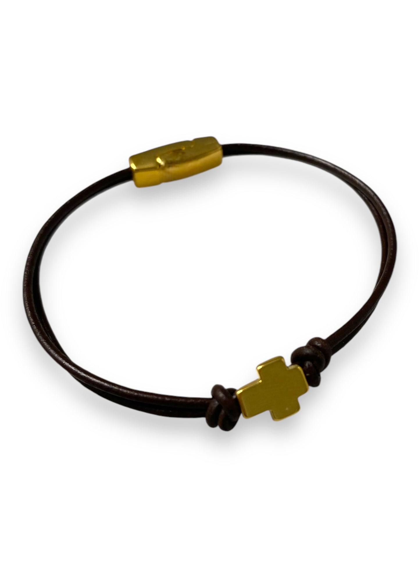 Monachos, Gold Cross Bracelet