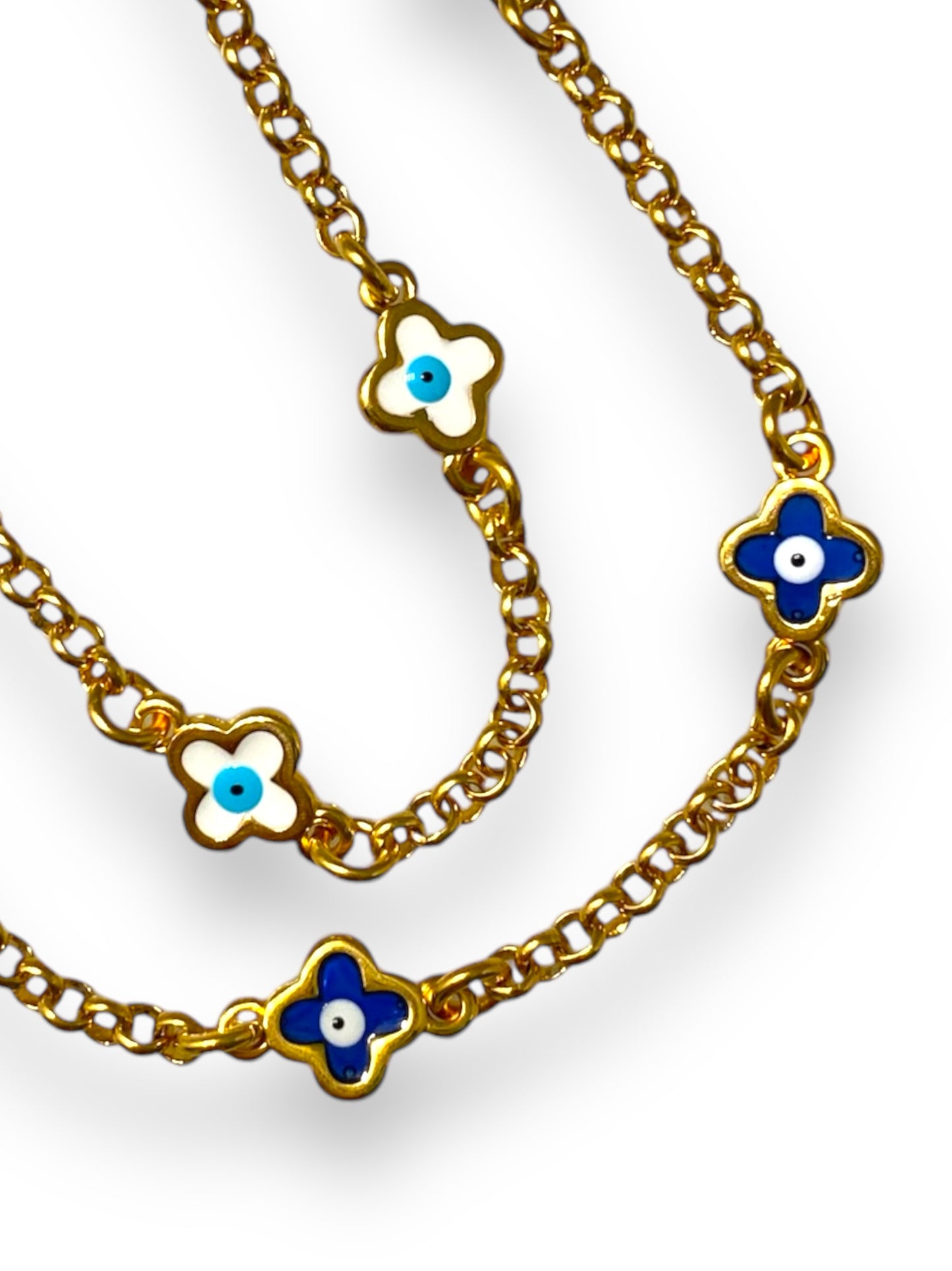 Matia Mou, Clover Gold Necklace