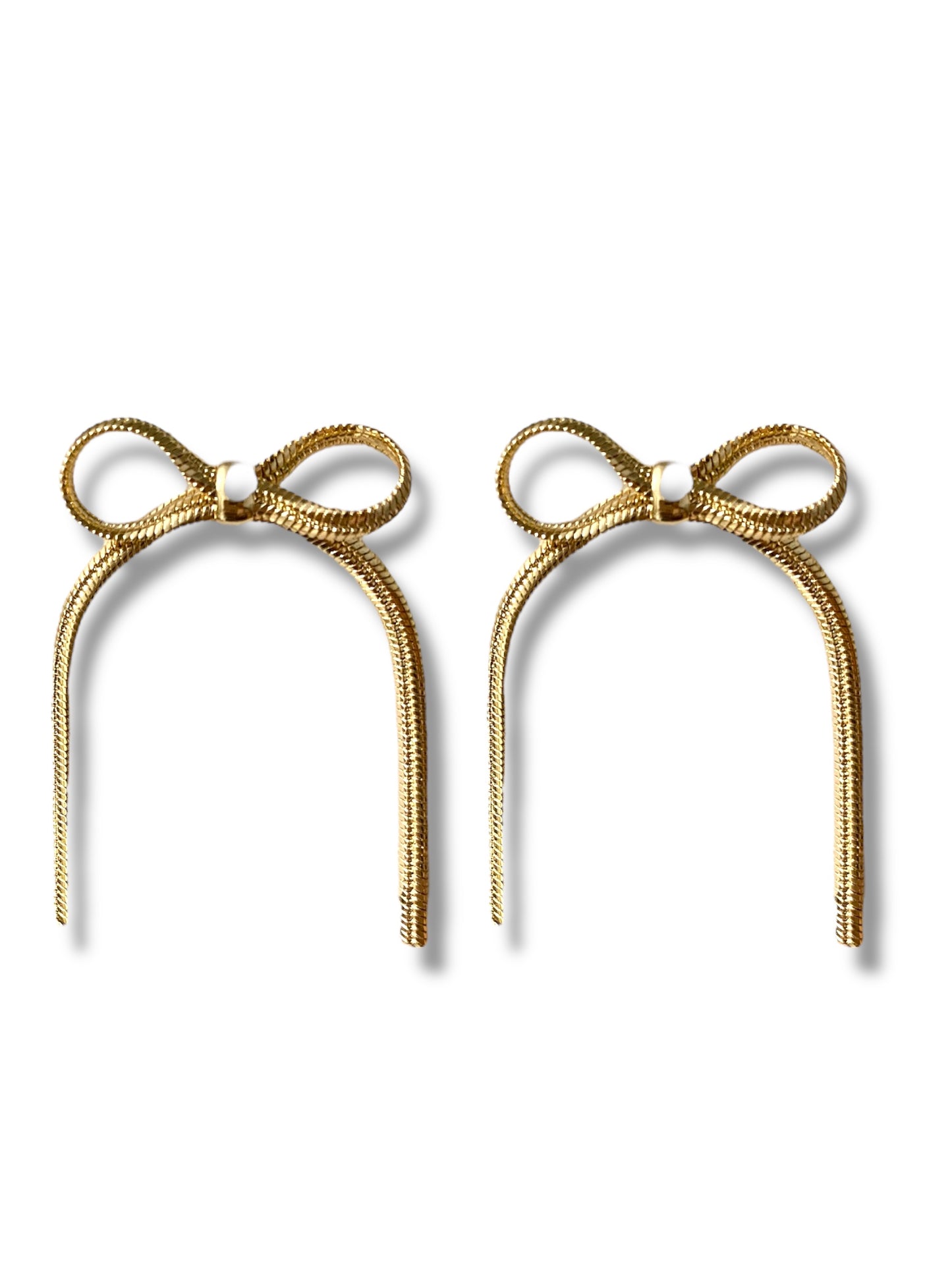 Girly Bow Earrings, Gold