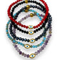 Krystallo, Mini Evil Eye Glass Bead Bracelet Gold