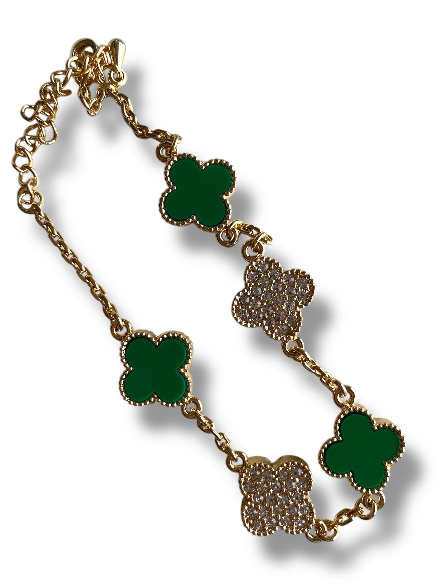 Pave Clover, Large Clover Bracelet