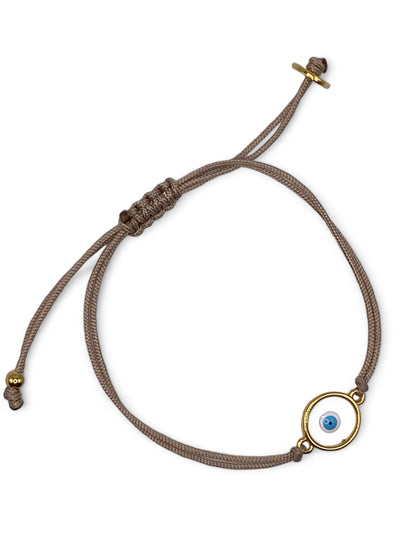 Sifnos, Small Glass Eye Adjustable Bracelet