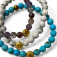 Kros, Gold Cross & Stone Bracelet