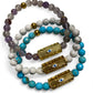 Helios, Gold Tube Evil Eye Bracelet