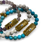 Helios, Gold Tube Evil Eye Bracelet