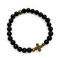 Stavros, Gold Cross Beaded Bracelet
