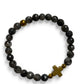 Stavros, Gold Cross Beaded Bracelet