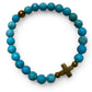 Stavros, Gold Cross Beaded Bracelet