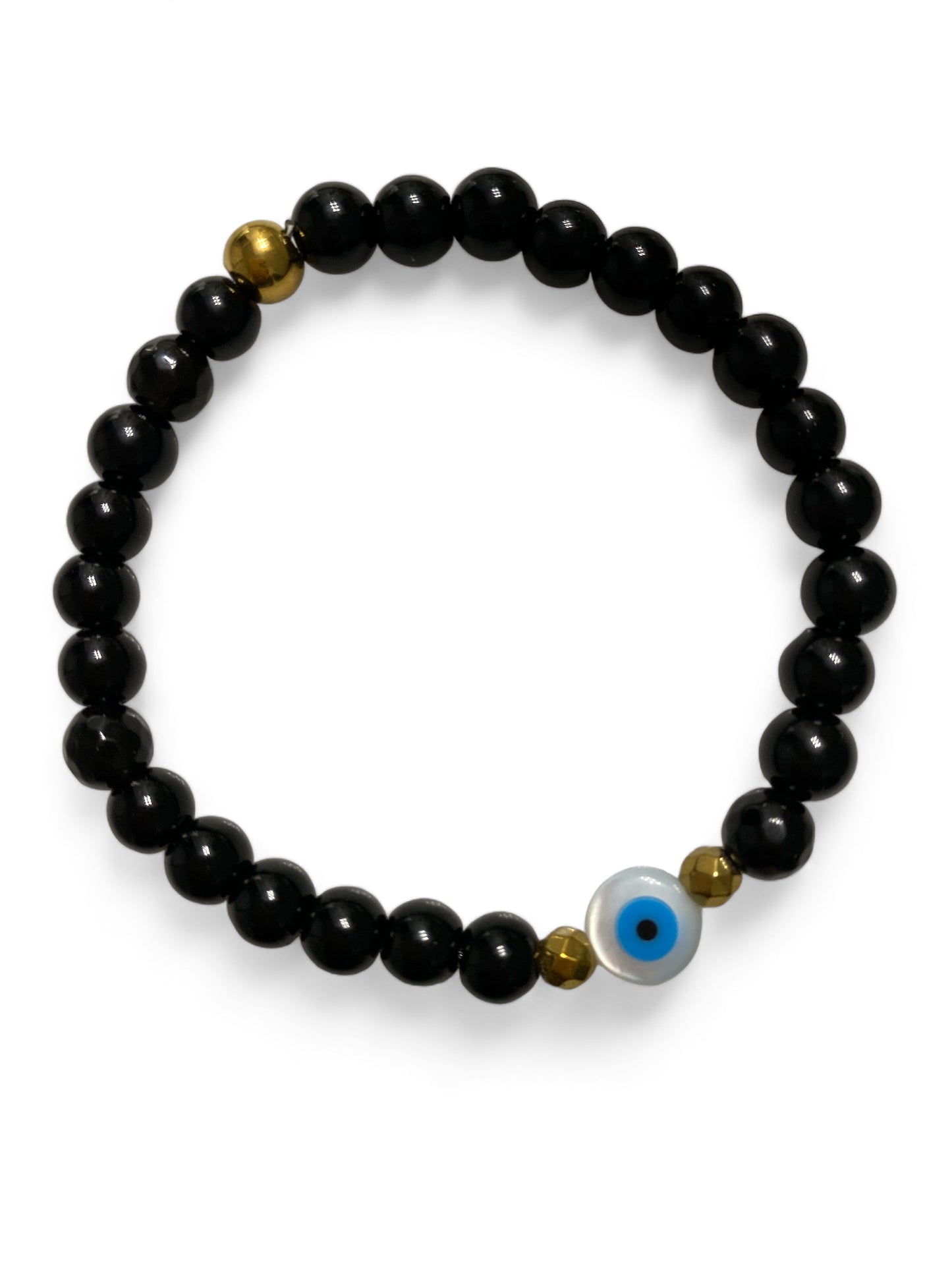 Mykonos, Mother of Pearl Evil Eye Bracelet