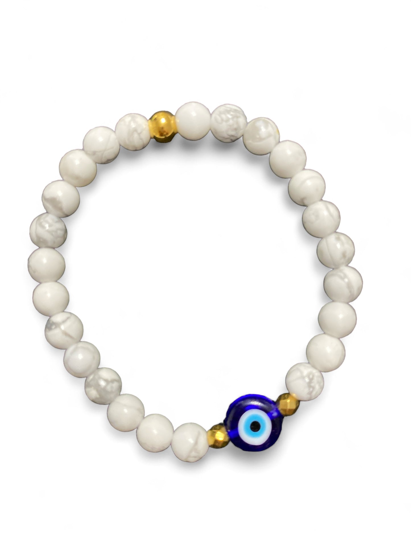 Mykonos, Mother of Pearl Evil Eye Bracelet