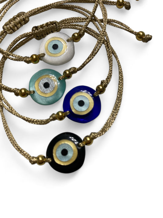 Cycladic Eye, Adjustable Round Eye Bracelet