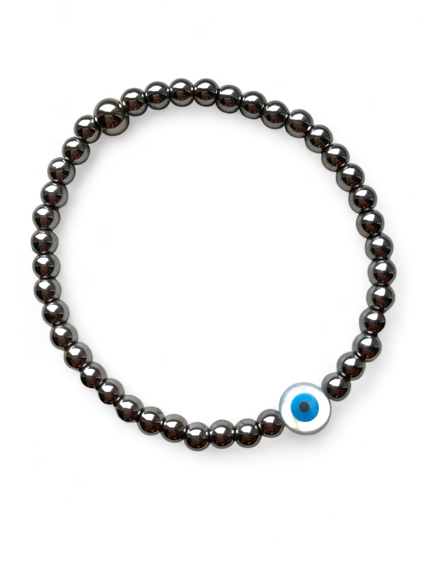 Mataki, Hematite Evil Eye Bracelet