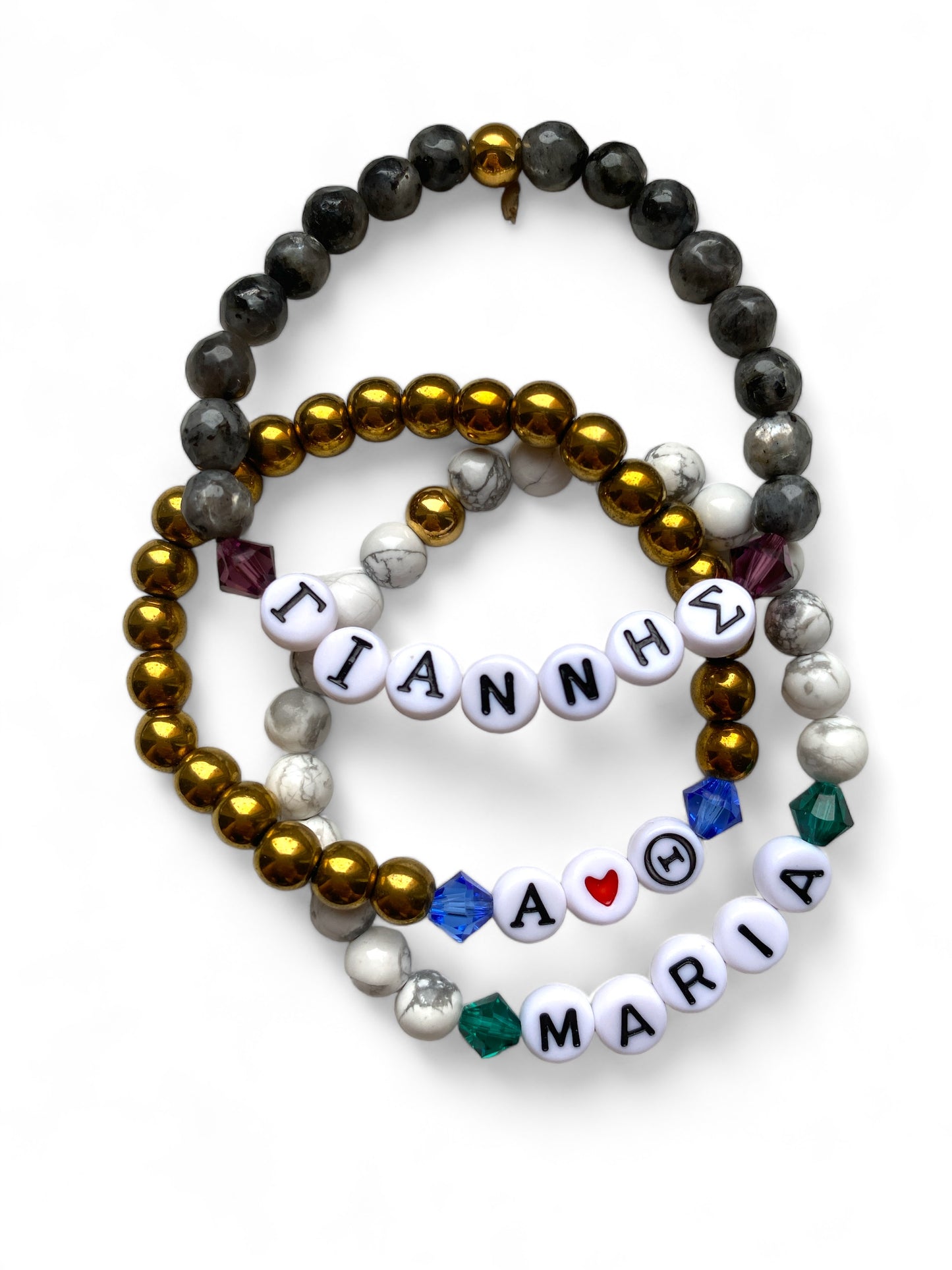 Logos, Custom Birthstone Bracelet