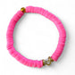 Koukla, Heishi Beads Hot Pink