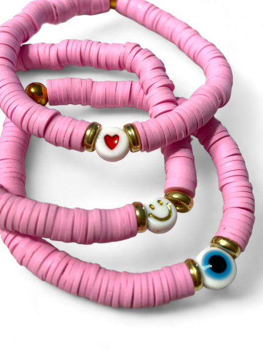 Koukla, Heishi Beads Light Pink