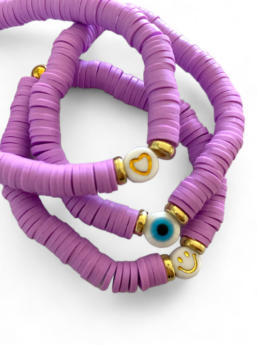 Koukla, Heishi Beads Light Purple