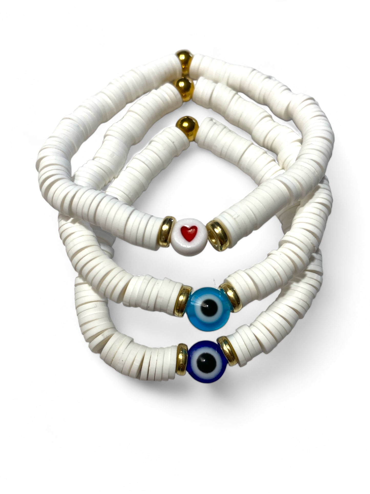 Koukla, Heishi Beads White