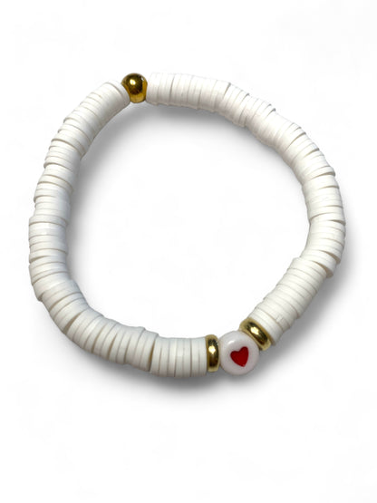 Koukla, Heishi Beads White