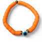 Koukla, Heishi Beads Bright Orange