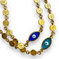 Cleopatra, Evil Eye Gold Necklace