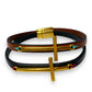 Mega Stavros, Leather Cross Bracelet