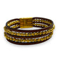 Desma, Leather and Gold Bracelet