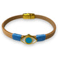 Hera, Oval Enamel Evil Eye Bracelet