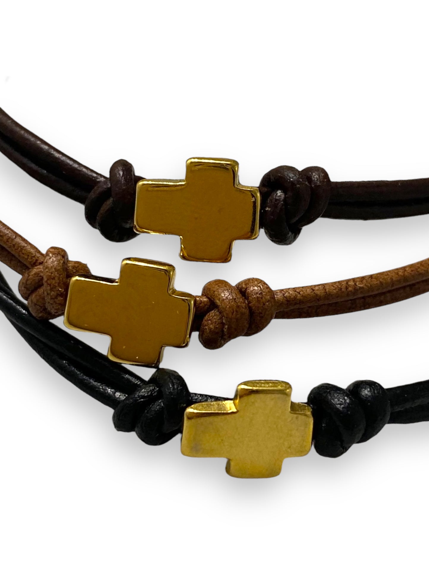 Monachos, Gold Cross Bracelet