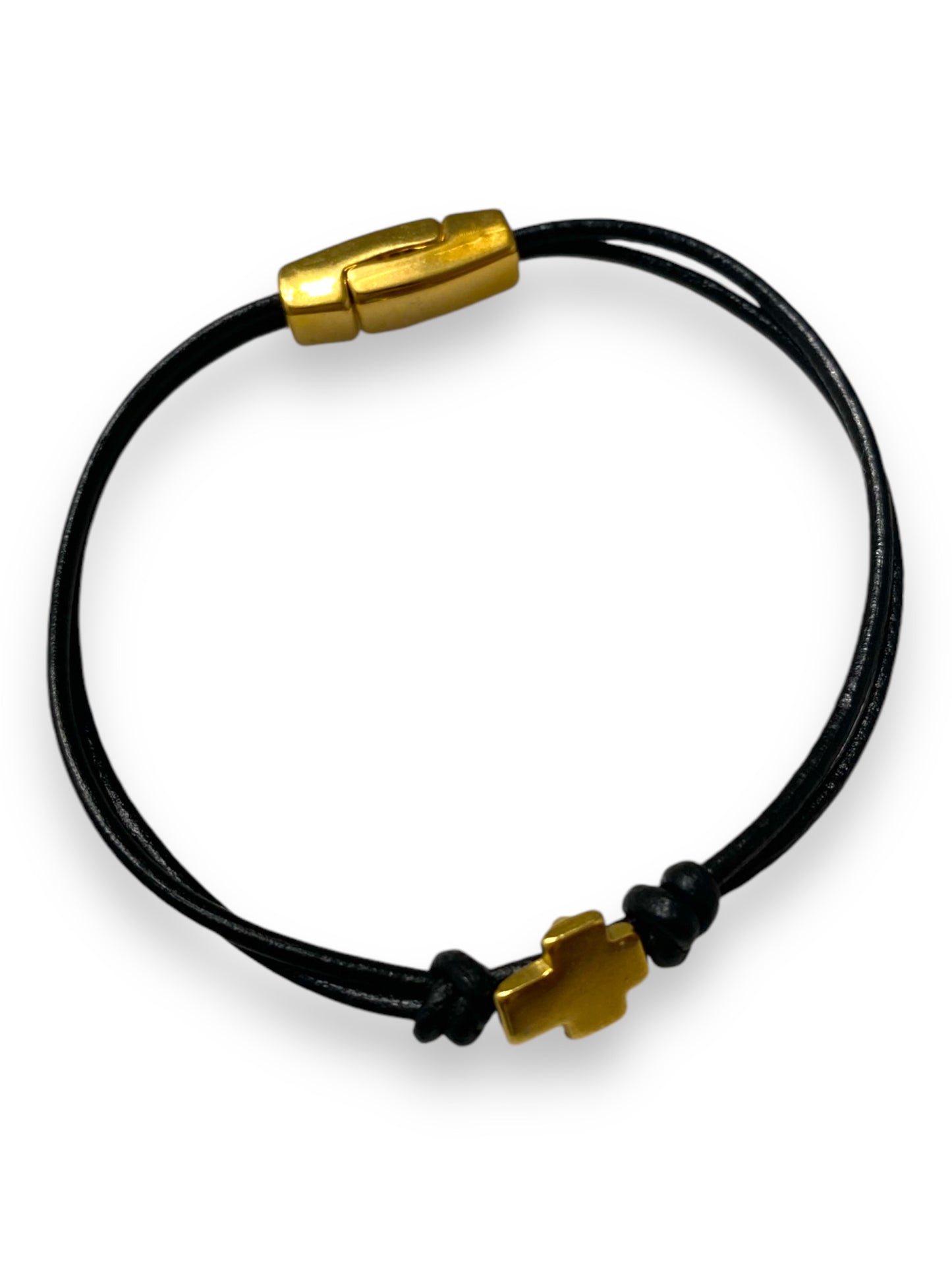 Monachos, Gold Cross Bracelet