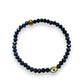 Krystallo, Mini Evil Eye Glass Bead Bracelet Gold