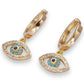 Mataki, Gold Evil Eye Earrings